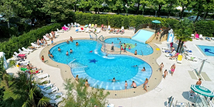 Italské Lignano: týden v kempu vč. polopenze a koupání v moři i bazénech