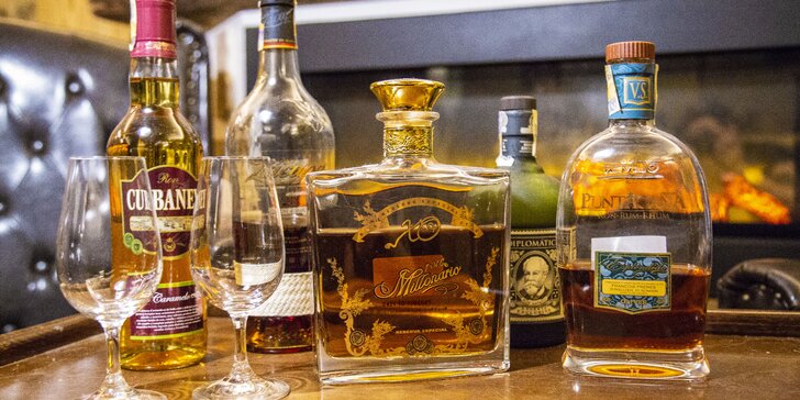 Čas na výjimečné drinky: degustace pěti světových rumů nebo whisky