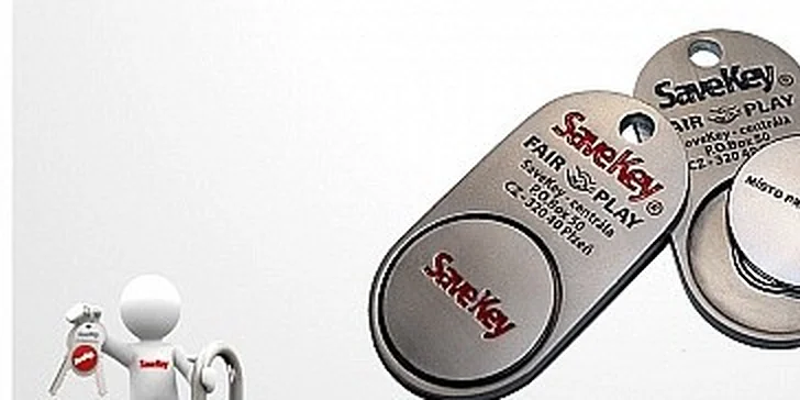 Unikátní přívěsek SaveKey s VAŠÍM logem, denně na očích, 365 dní v roce!