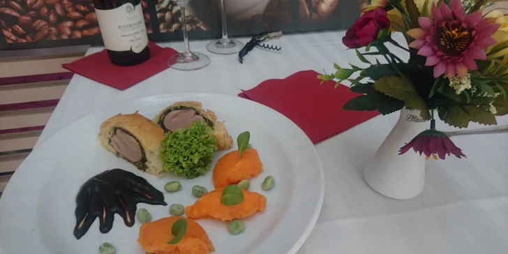 3chodové menu pro jednoho i pro dva i s možností snoubení s vínem