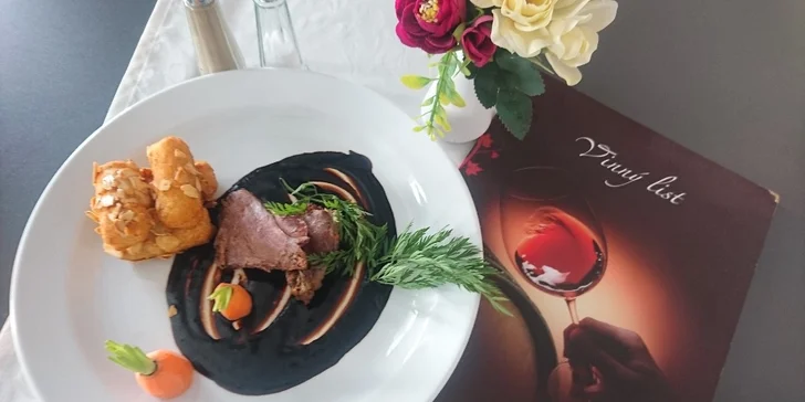 3chodové menu pro jednoho i pro dva i s možností snoubení s vínem