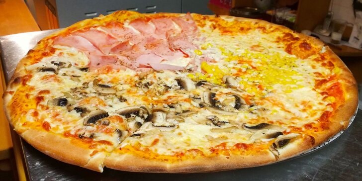 Pochutnejte si na 1 nebo 2 pizzách. Výběr pro masožravce i vegetariány