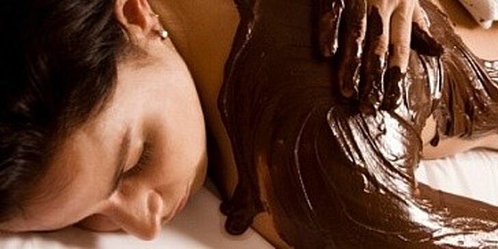 Čokoládová masáž zad a šíje včetně zábalu