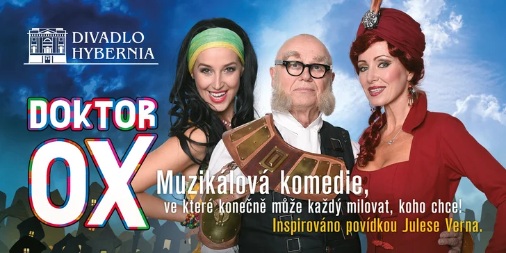 Vstupenka na muzikál Doktor OX v Divadle Hybernia: od 14:00 nebo 18:00
