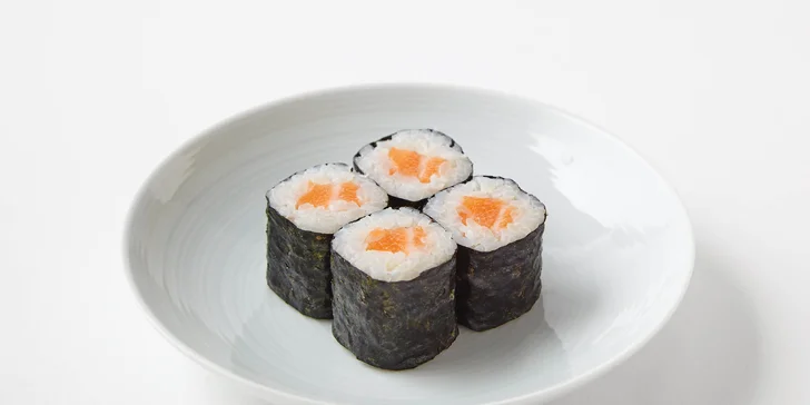 Sushi sety: 26 vegetariánských rolek, 16 s lososem nebo 32 ks maki