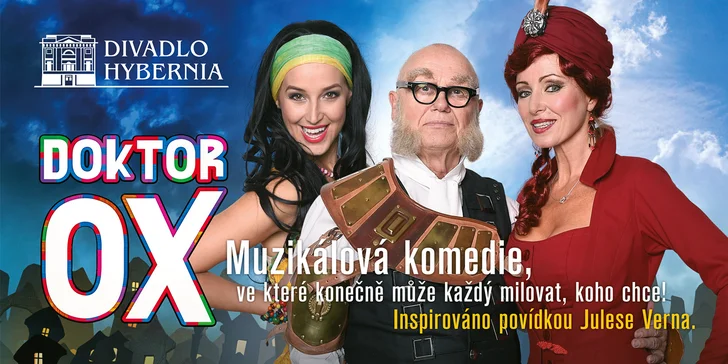 Vstupenka na muzikál Doktor OX v Divadle Hybernia: od 14:00 nebo 18:00