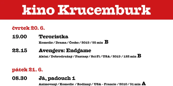 Přijeďte na Filmový festival do Krucemburku a přispějte tím na dobrou věc