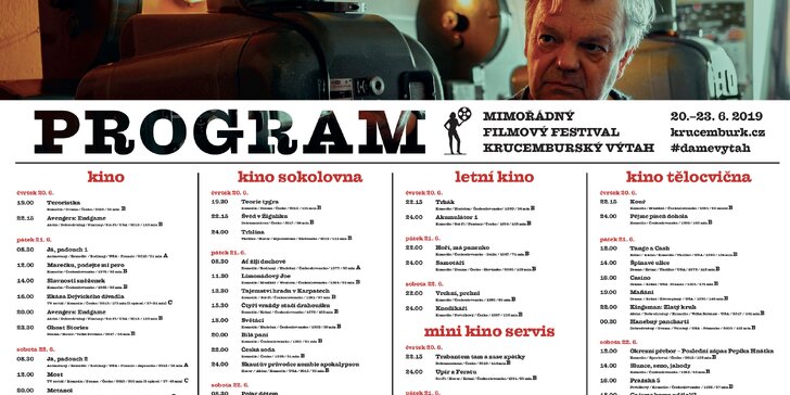 Přijeďte na Filmový festival do Krucemburku a přispějte tím na dobrou věc