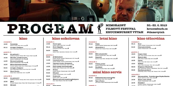 Přijeďte na Filmový festival do Krucemburku a přispějte tím na dobrou věc