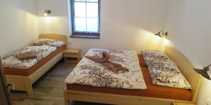 Moderní apartmány pár minut od Lipna: snídaně a skvělé zázemí v klidu lesa
