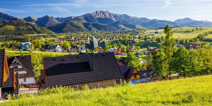 Relax až pro 6 osob v luxusních domcích v Zakopaném s výhledem na Tatry