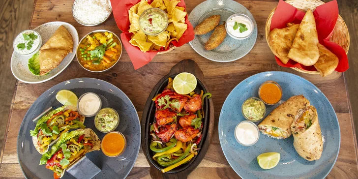 Pořádná porce dobrot: all you can eat pro 1 či 2 v mexicko-indické restauraci