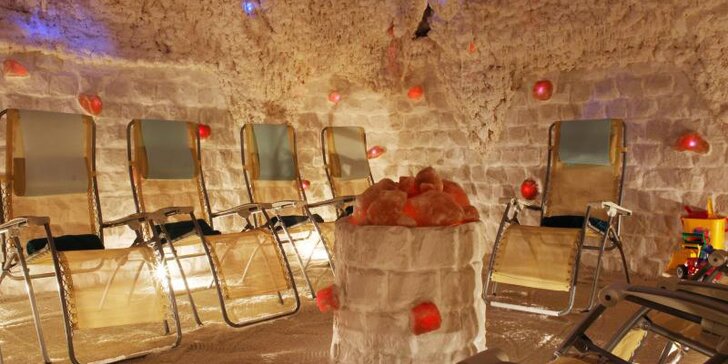 Romantika a relaxace pro dva: 90 minut ve wellness centru a solné jeskyni