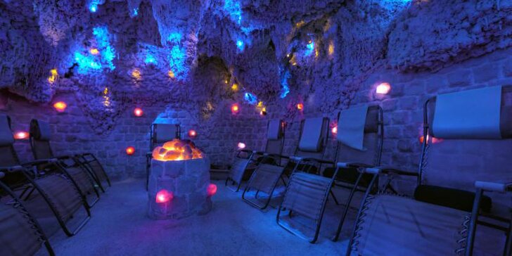 Romantika a relaxace pro dva: 90 minut ve wellness centru a solné jeskyni