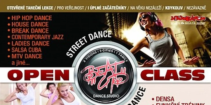 5 tanečních lekcí dle vlastního výběru – Zumba, Densa, Salsa, Hip Hop