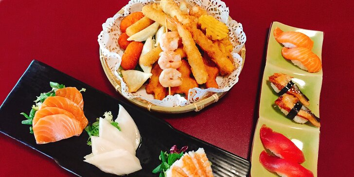 All you can eat v asijské restauraci: sushi, krevety, losos, saláty i dezerty