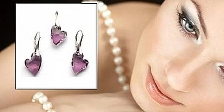 Luxusní set s krystaly SWAROVSKI® ELEMENTS Devoted 2 U Heart