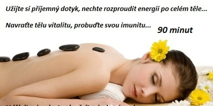 Exkluzívní relaxační masáž Marsé (vlastní sestava) - 90 minutový zážitek