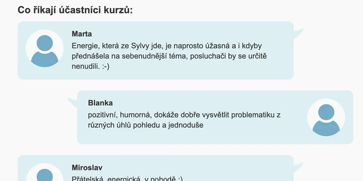 Provázet vás bude hlavní koučka a ředitelka partnerské poradny SPOLU Mgr. Sylvie Mobagi.