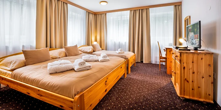 Prostorný apartmán je vhodný pro rodiny.