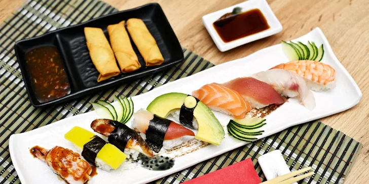 Asijská hostina: sushi and grill all you can eat pro dospělé i děti