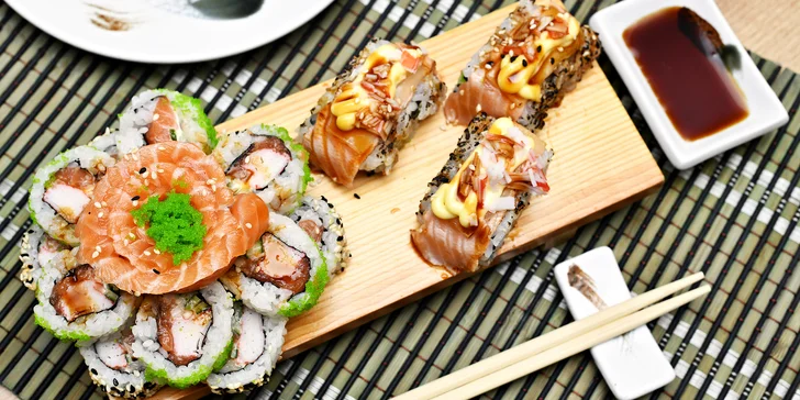 Asijská hostina: sushi and grill all you can eat pro dospělé i děti