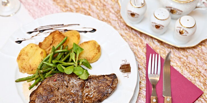 Uruguayský rump steak se salátem nebo pečenými brambory pro 1 i 2 osoby