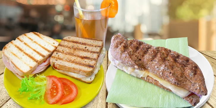 Zdravá svačinka: panini nebo toust a limonáda z bio ovocného koncentrátu