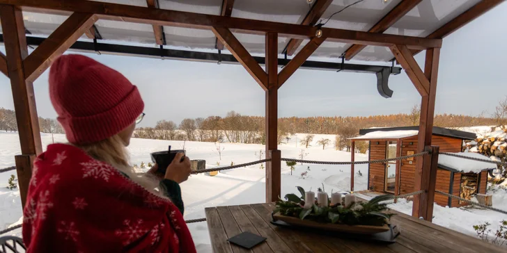 V zimě je pobyt v maringotce kouzelný.