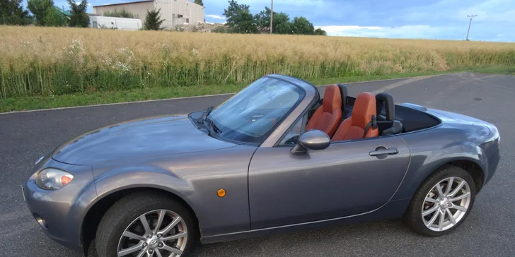 Zapůjčení Mazdy MX5 roadster na 12, 24 nebo až 48 hodin