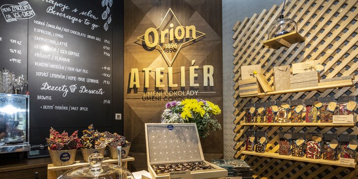 Mlsání z Orion Ateliéru: 24 pralinek a zdarma tabulka 68% čokolády podle vaší chuti