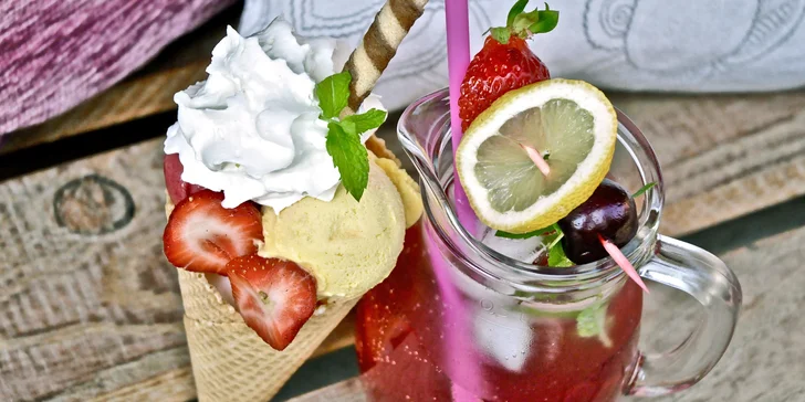 Chladivé letní osvěžení: zmrzlinový kornout, ledové cappuccino i domácí limonáda