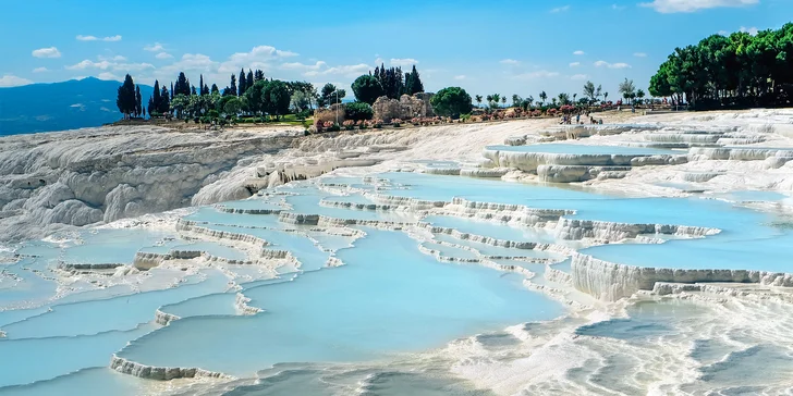 Výlety po Turecké riviéře: Pamukkale i delfíni, vyzvednutí ve vašem hotelu a český průvodce