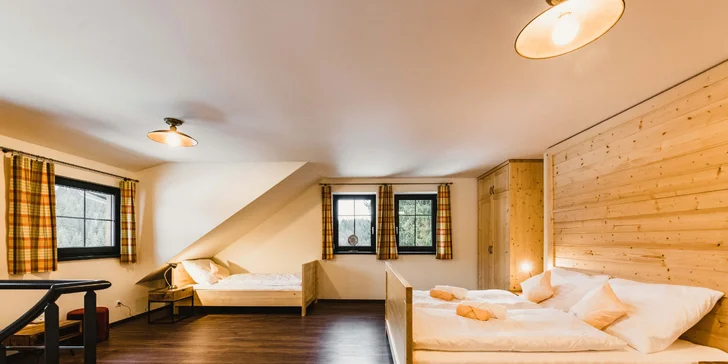 Apartmán Bučina - mezonetová ložnice