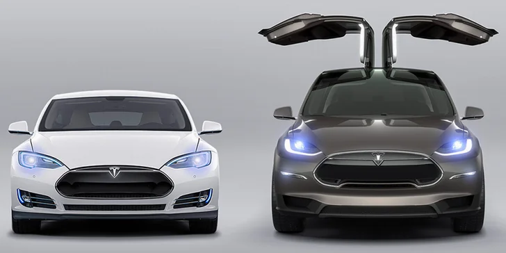 Jazda na automobiloch Tesla X P90D či Tesla S P90DL