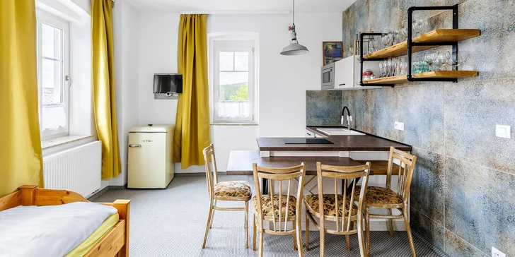 V ponuke sú apartmány s 3–5 lôžkami.