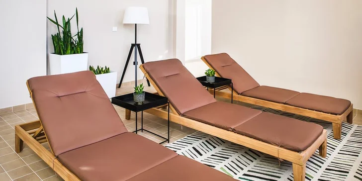 Wellness zahrnuje i odpočinkovou zónu.