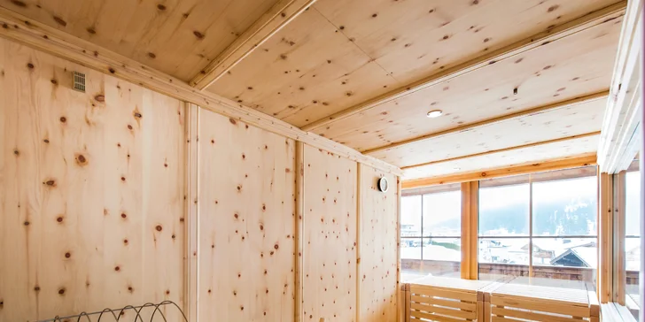 Wellness zahŕňa aj fínsku 90 °C saunu s výhľadom na Fellhorn.