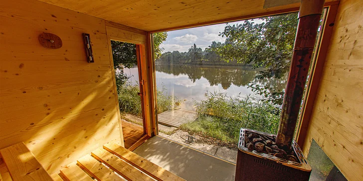 Užijte si romantiku v soukromí: privátní sauna na břehu Orlice pro dva na 90 i 120 minut