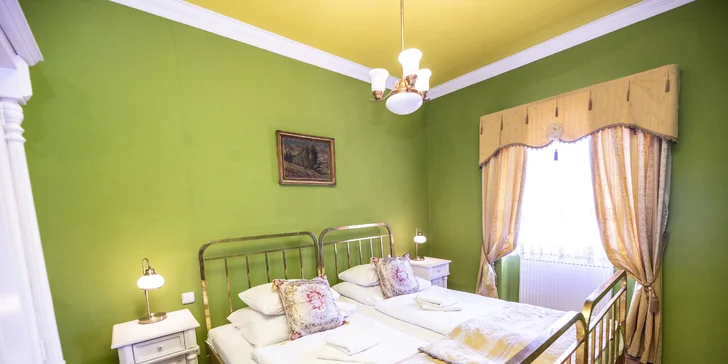 Každé apartmá je jiné a jmenuje se podle významné osobnosti.