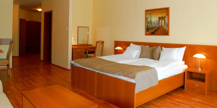Bydlet budete v pokoji Deluxe nebo apartmánu Premium.