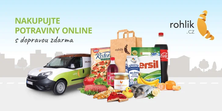 300 Kč na nákup v online supermarketu Rohlik.cz – rozvoz po šesti městech