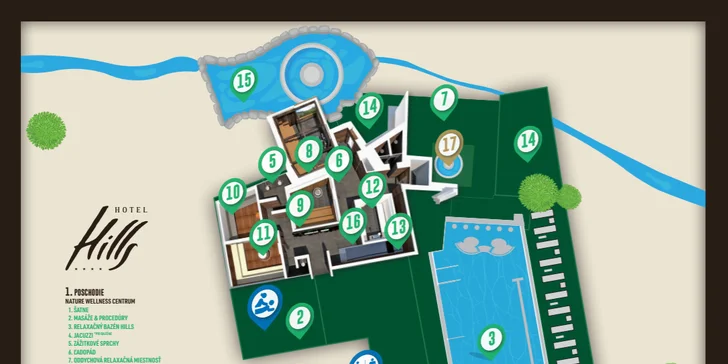 Mapka hotelového Nature Wellness centra
