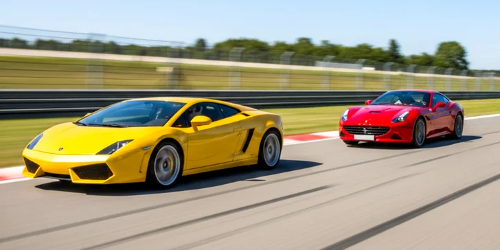 Zážitková jazda na okruhu Slovakia Ring alebo Automotodrom Brno v Lamborghini Gallardo alebo Ferrari California T
