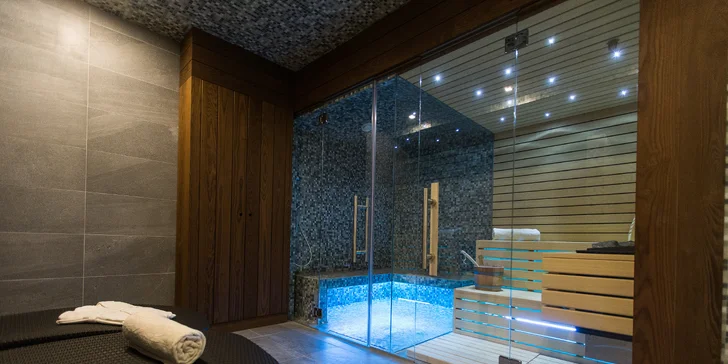 V hotelu je také wellness centrum se saunami, vstup je za příplatek. 