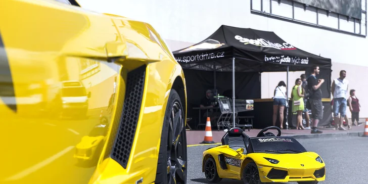Svezení v miniFerrari nebo miniLamborghini je limitováno váhou 25 kg.