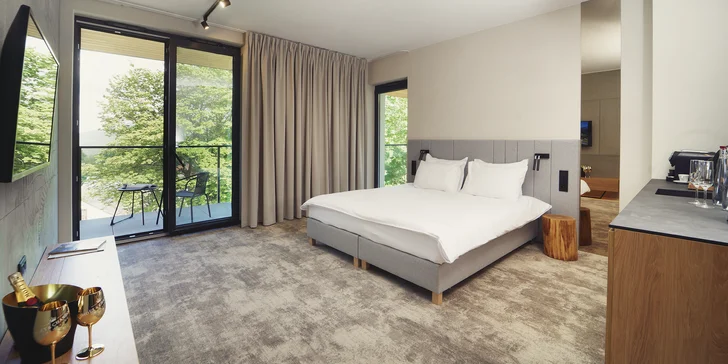 Apartmány jsou moderní a plně vybavené. 