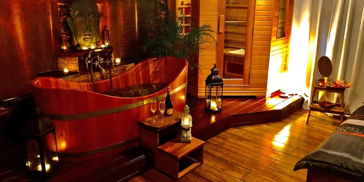 2 hodiny v privátním wellness: vířivá vana, infrasauna, sekt i občerstvení