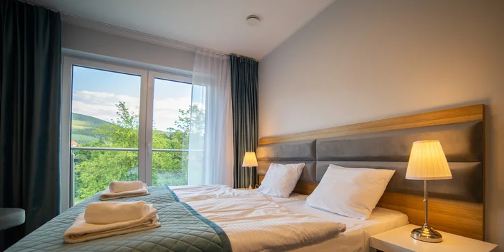 Na výběr máte několik typů pokojů a apartmánů.
