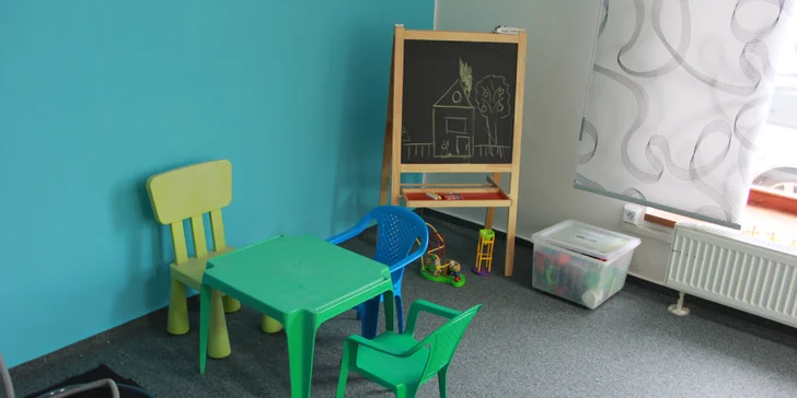 Během vašeho sezení se děti mohou zabavit v herním koutku. 
